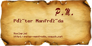 Péter Manfréda névjegykártya